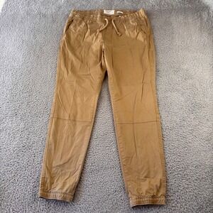 Abercrombie & Fitch Chino Jogger Pants Mens L Brown Drawstring 36x29 Y2K